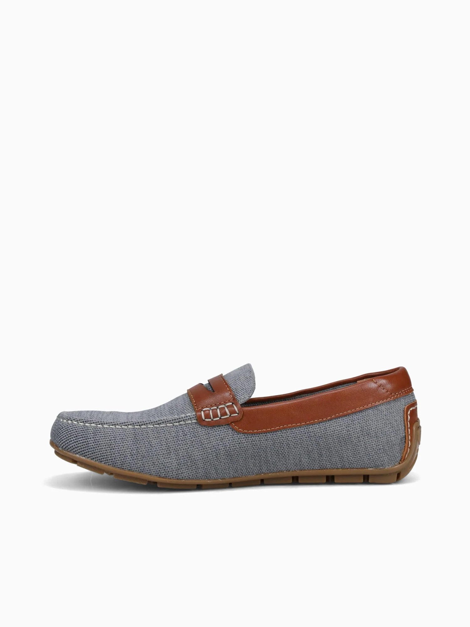 Motor Knit Moc Toe Peny Grey Cognac knit - Image 3