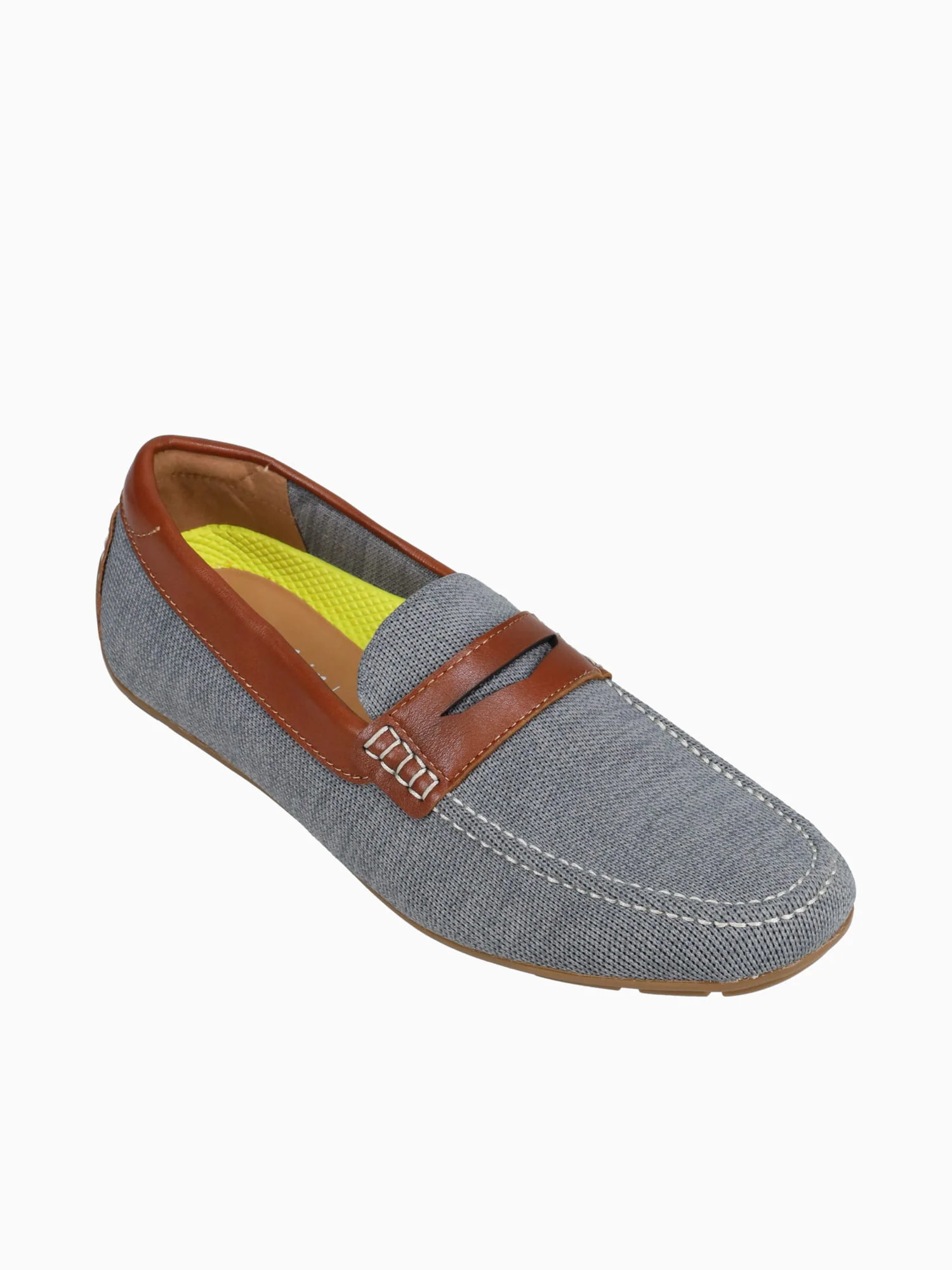 Motor Knit Moc Toe Peny Grey Cognac knit - Image 5