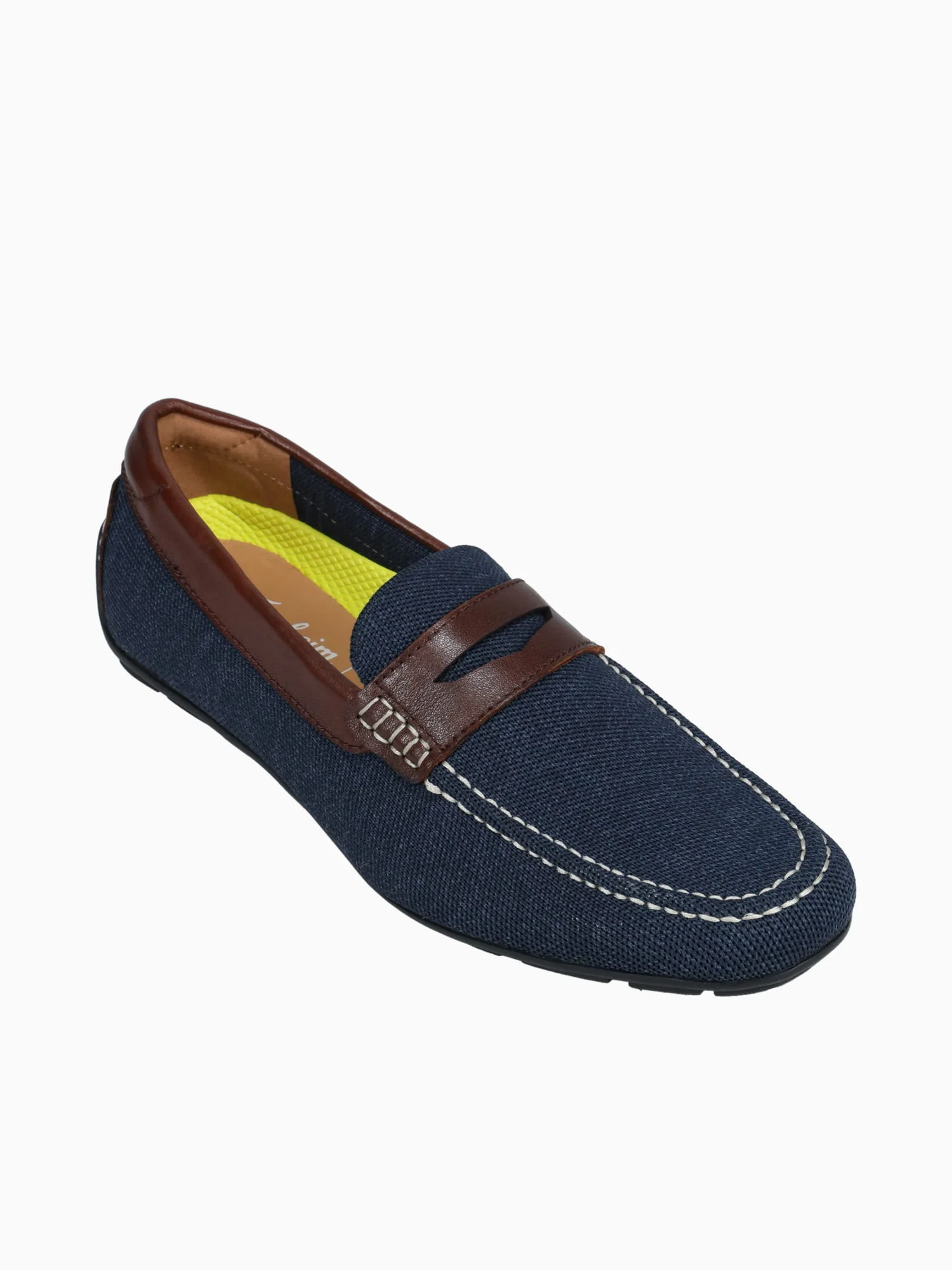Motor Knit Moc Toe Peny Navy Brown knit - Image 5