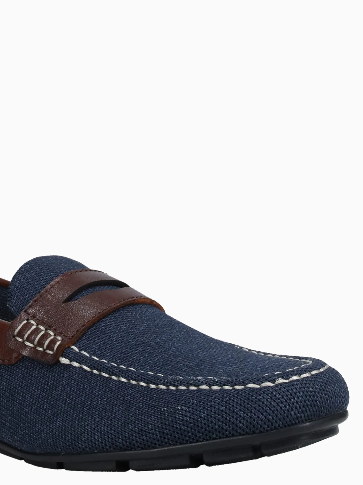 Motor Knit Moc Toe Peny Navy Brown knit - Image 6
