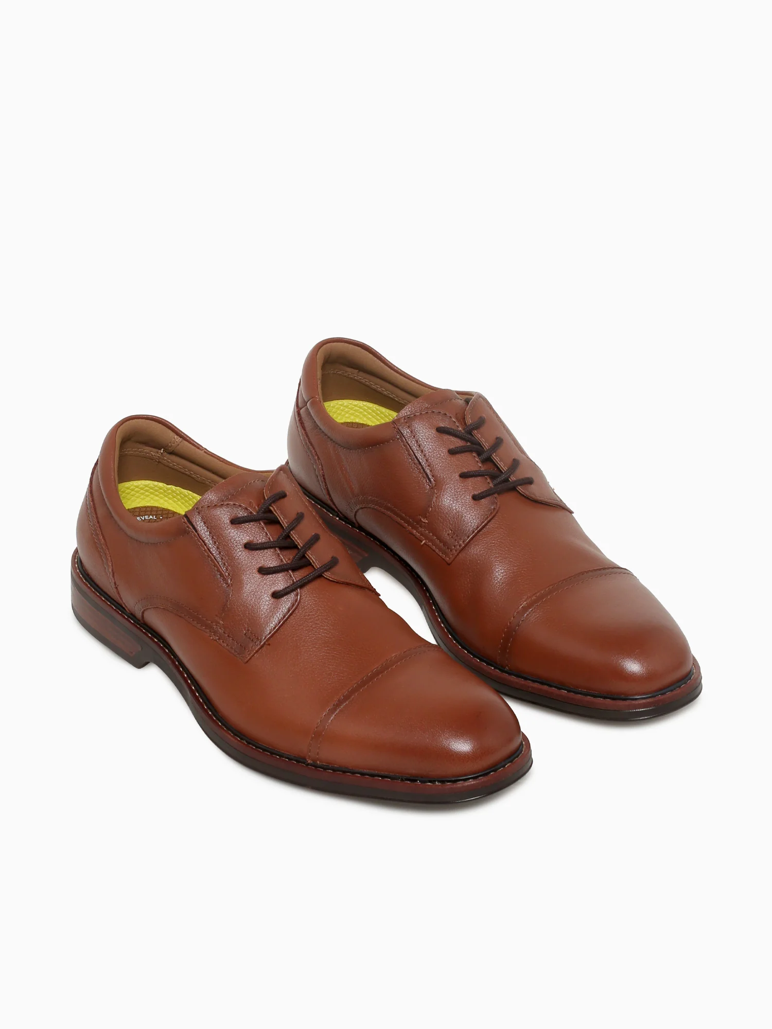 Traveler Cap Toe Cognac Milled Leather - Image 4
