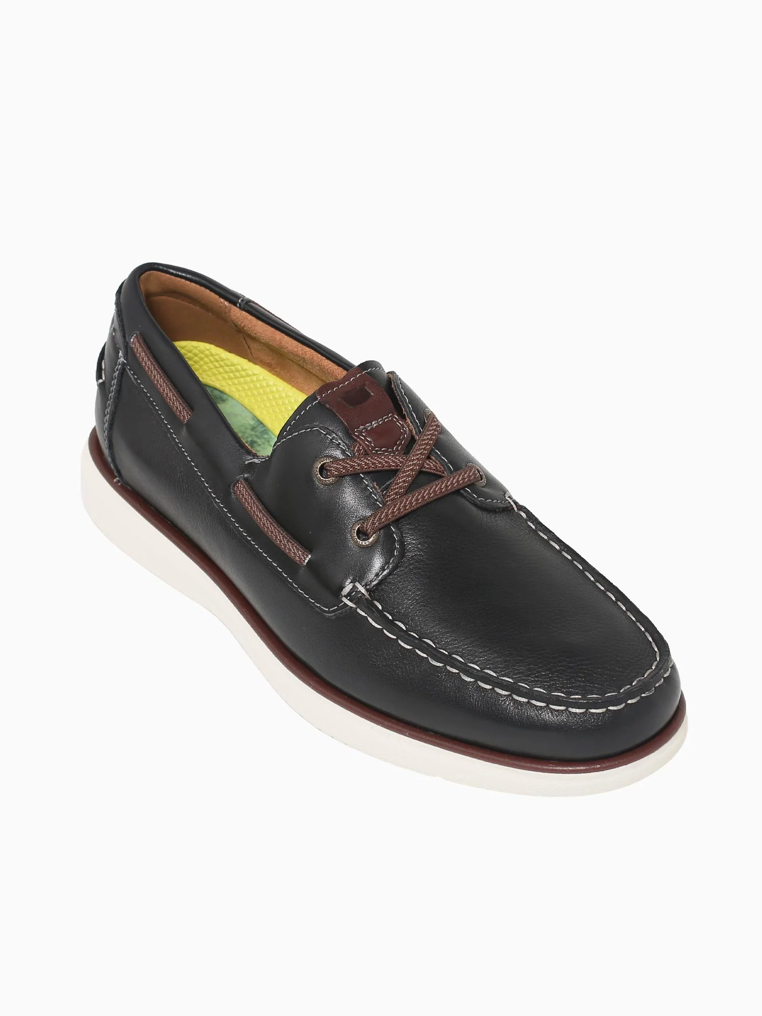 Tropics Moc Toe Boat Navy Chestnut leath - Image 6