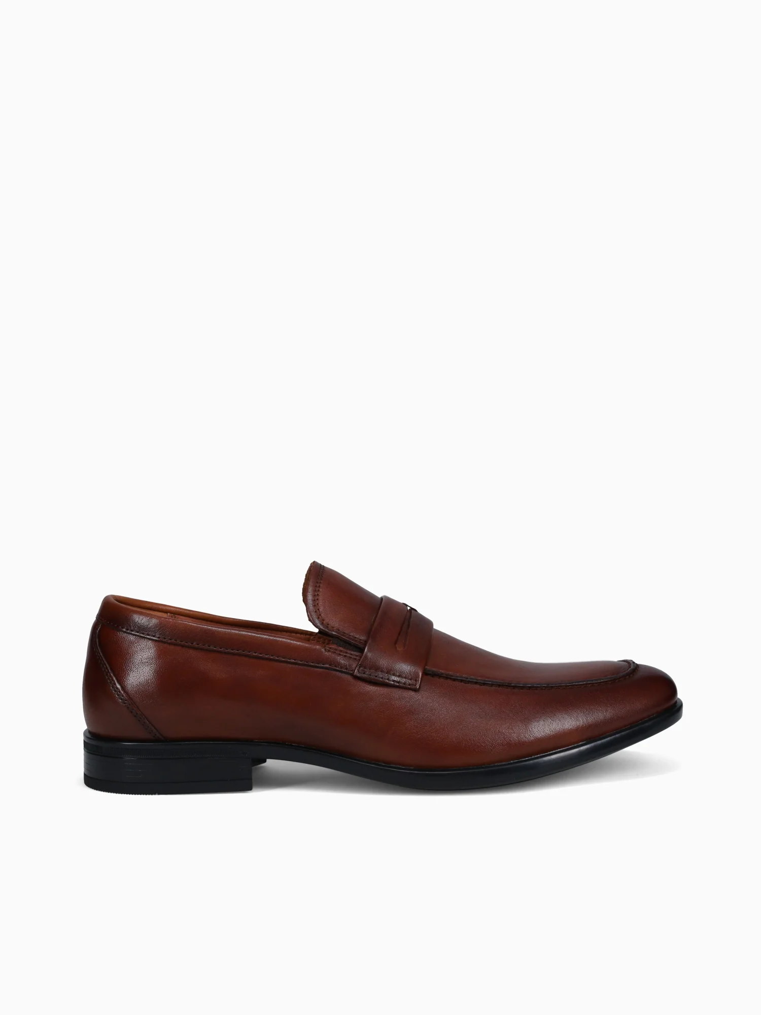 Zaffiro Moc Toe Penny Loafer Cognac Lea