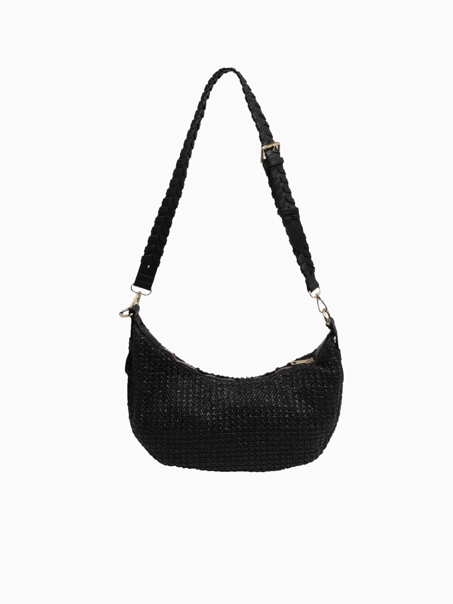 Jk88st Zola Straw Hobo Black Vegan Lea - Image 3