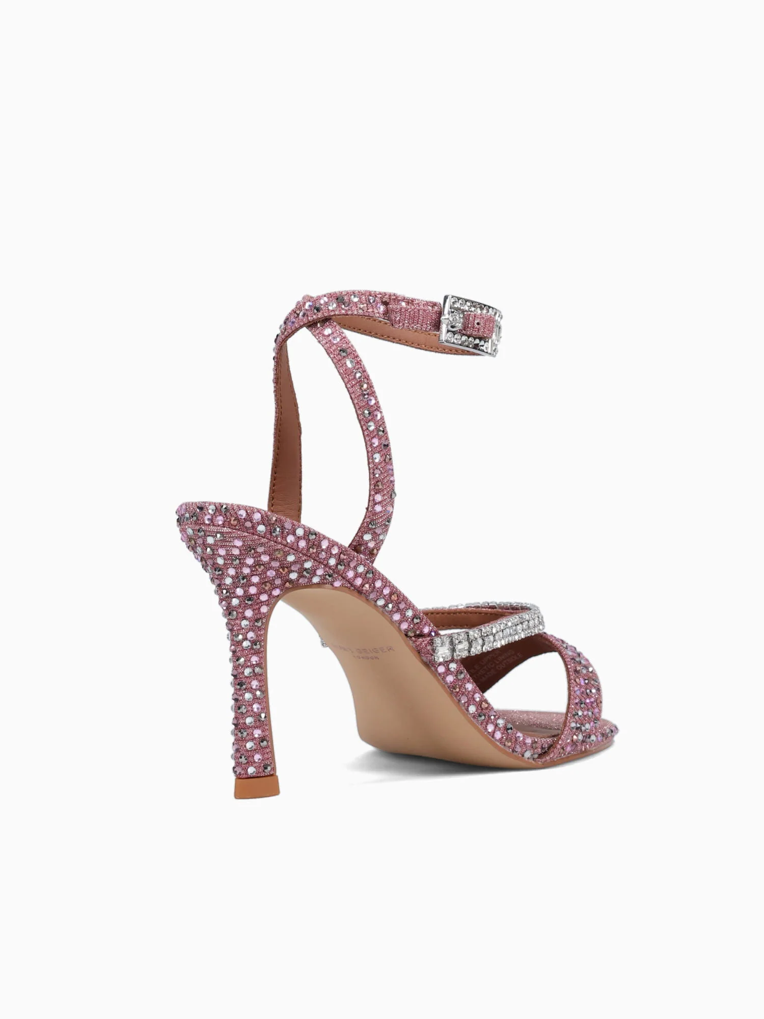 Crystal Strap Sandal 90 Pink Fabric - Image 4