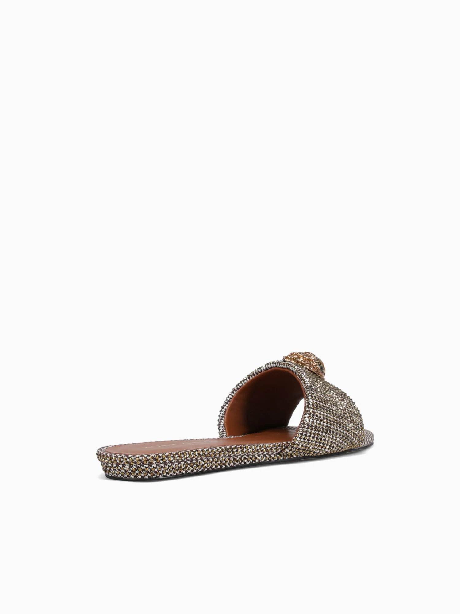 Kensington Flat Sandal Beige Fabric - Image 6