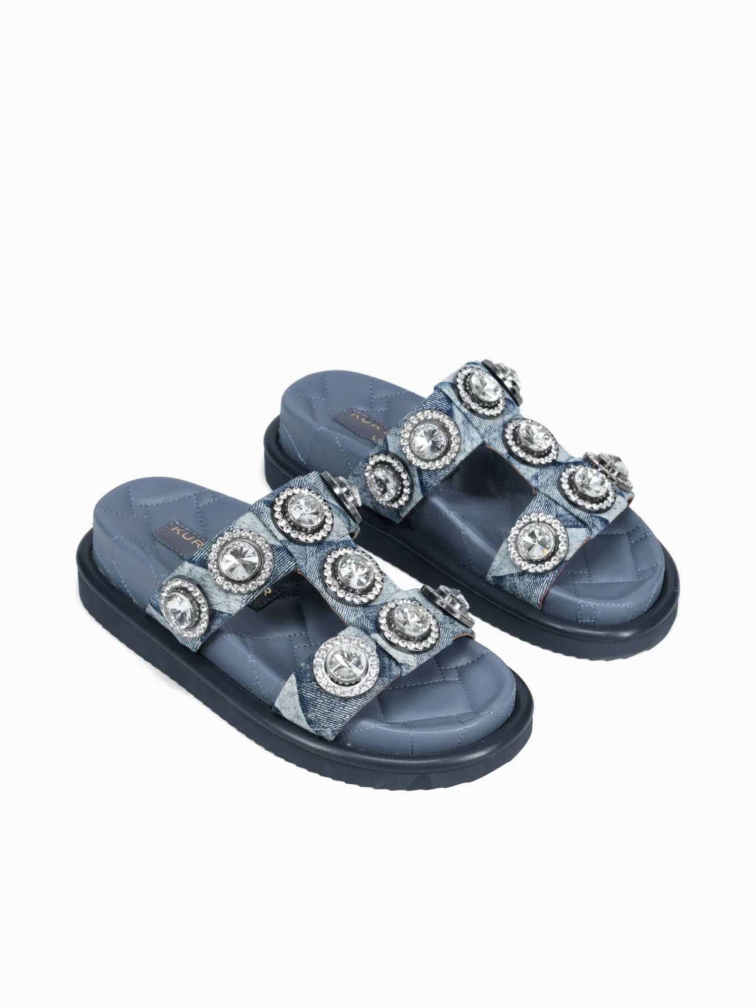 Orson Crystal Sandal Denim Denim - Image 3