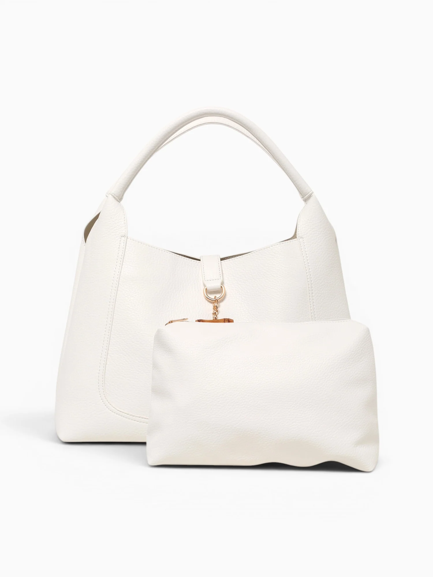 Milan Shoulder Bag White - Image 3