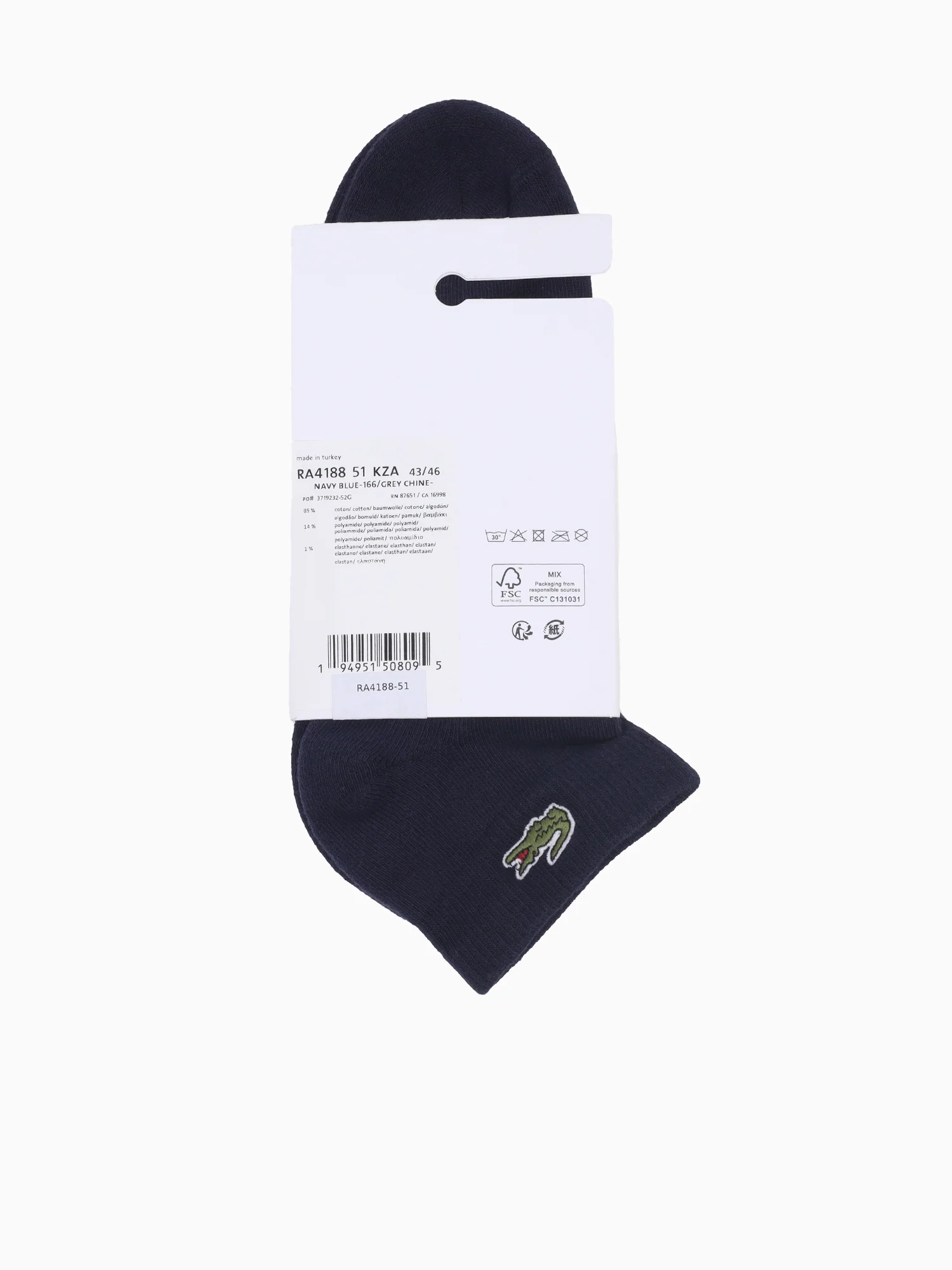 Low Sock 1013 Navy Blue Cotton Nylon - Image 2