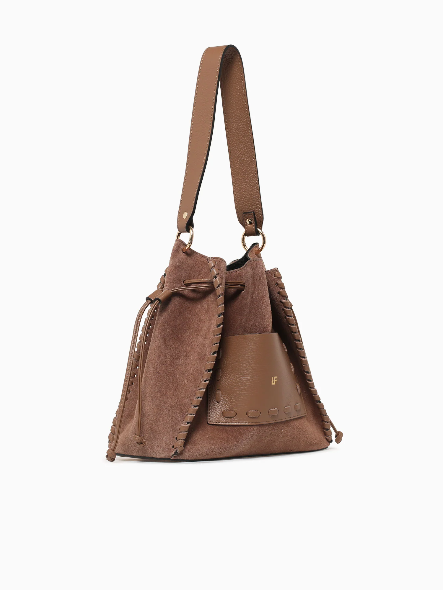 Ela Taupe Suede Leather - Image 2