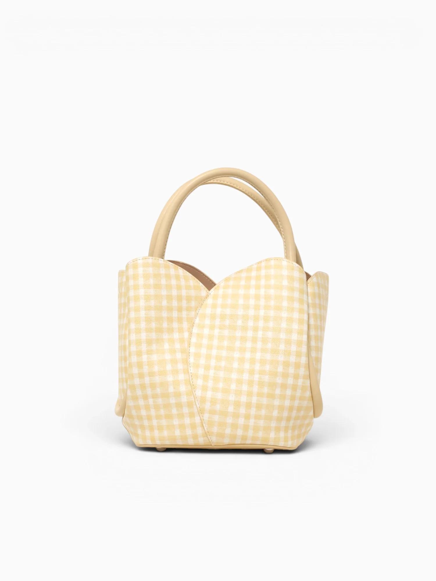 Tullip Gingham Top Handle Yellow