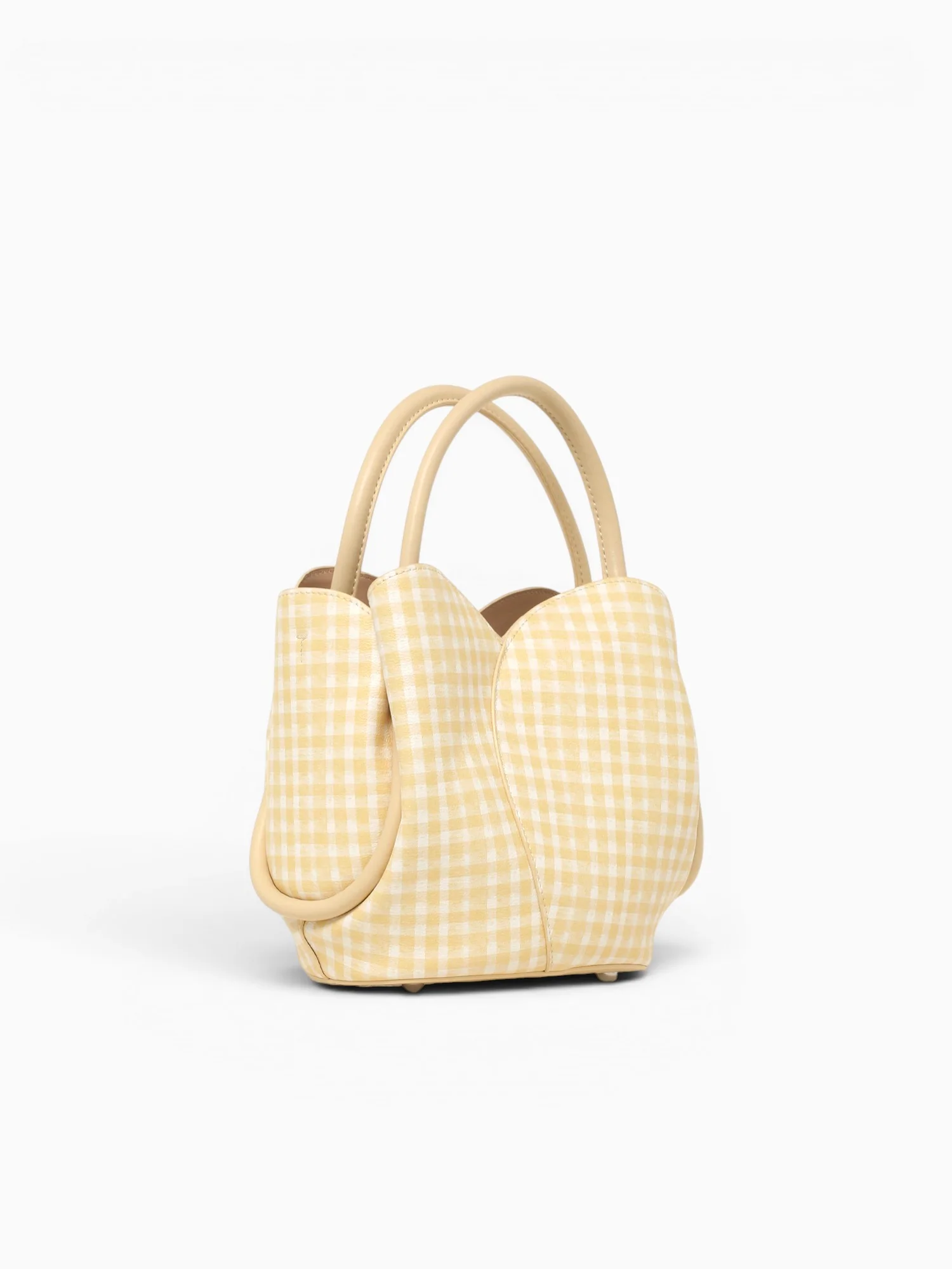 Tullip Gingham Top Handle Yellow - Image 2