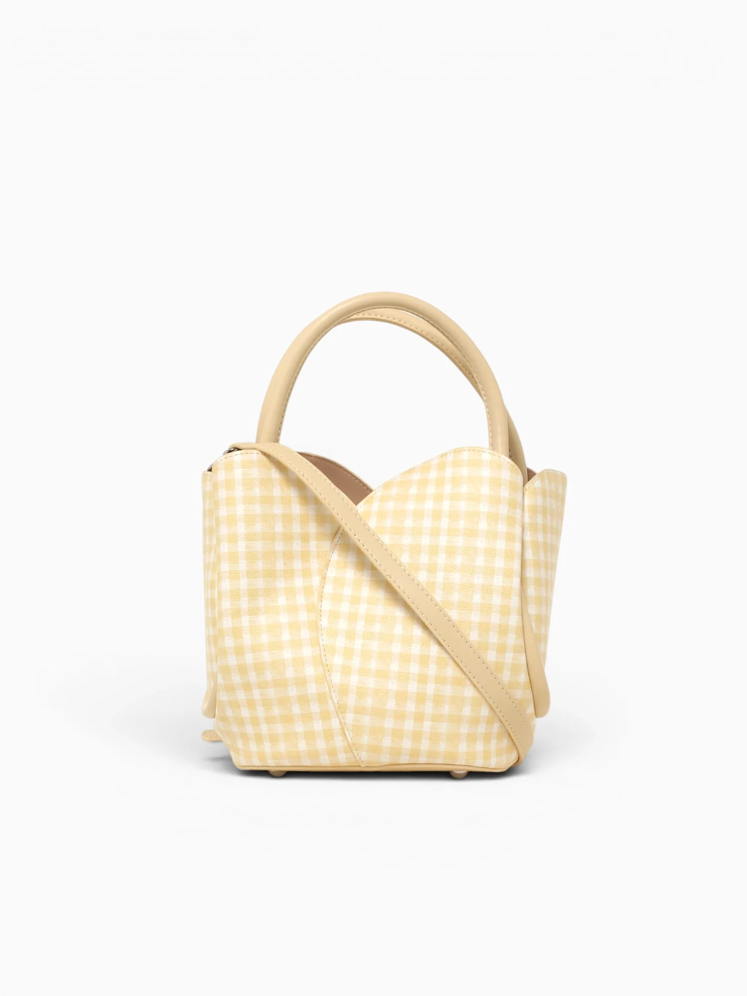 Tullip Gingham Top Handle Yellow - Image 3