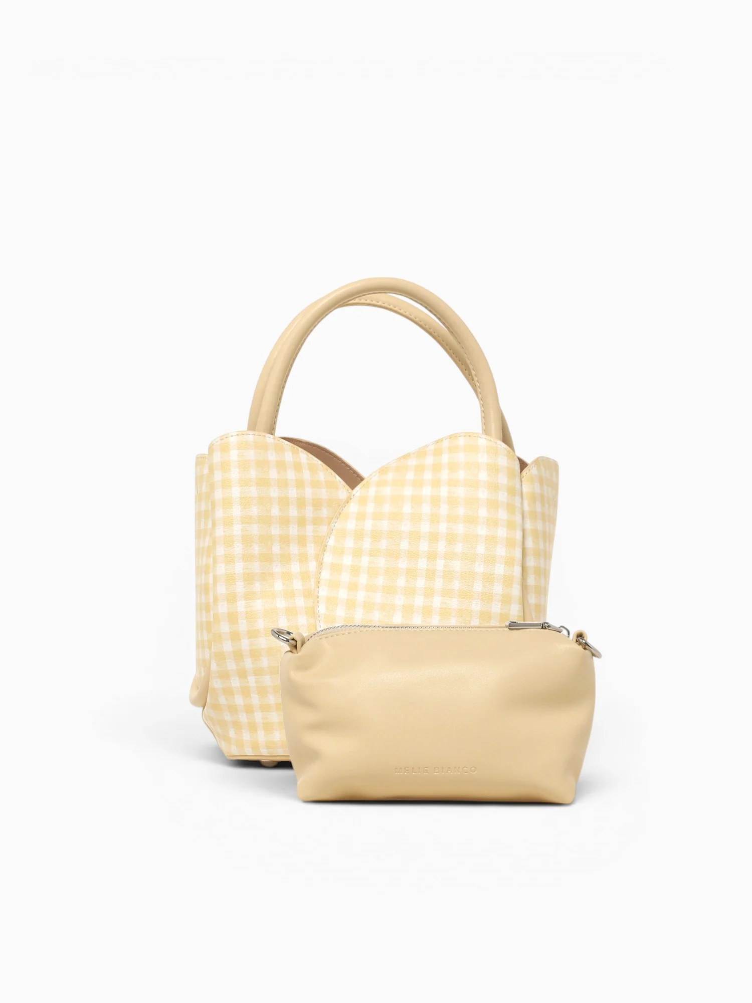 Tullip Gingham Top Handle Yellow - Image 4