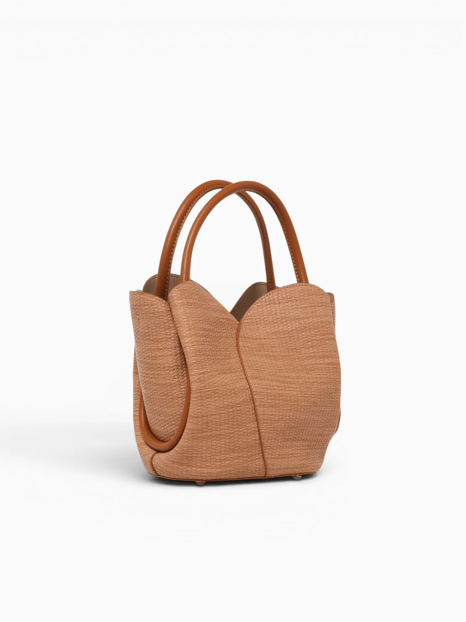 Tullip Raffia Top Handle Tan - Image 2