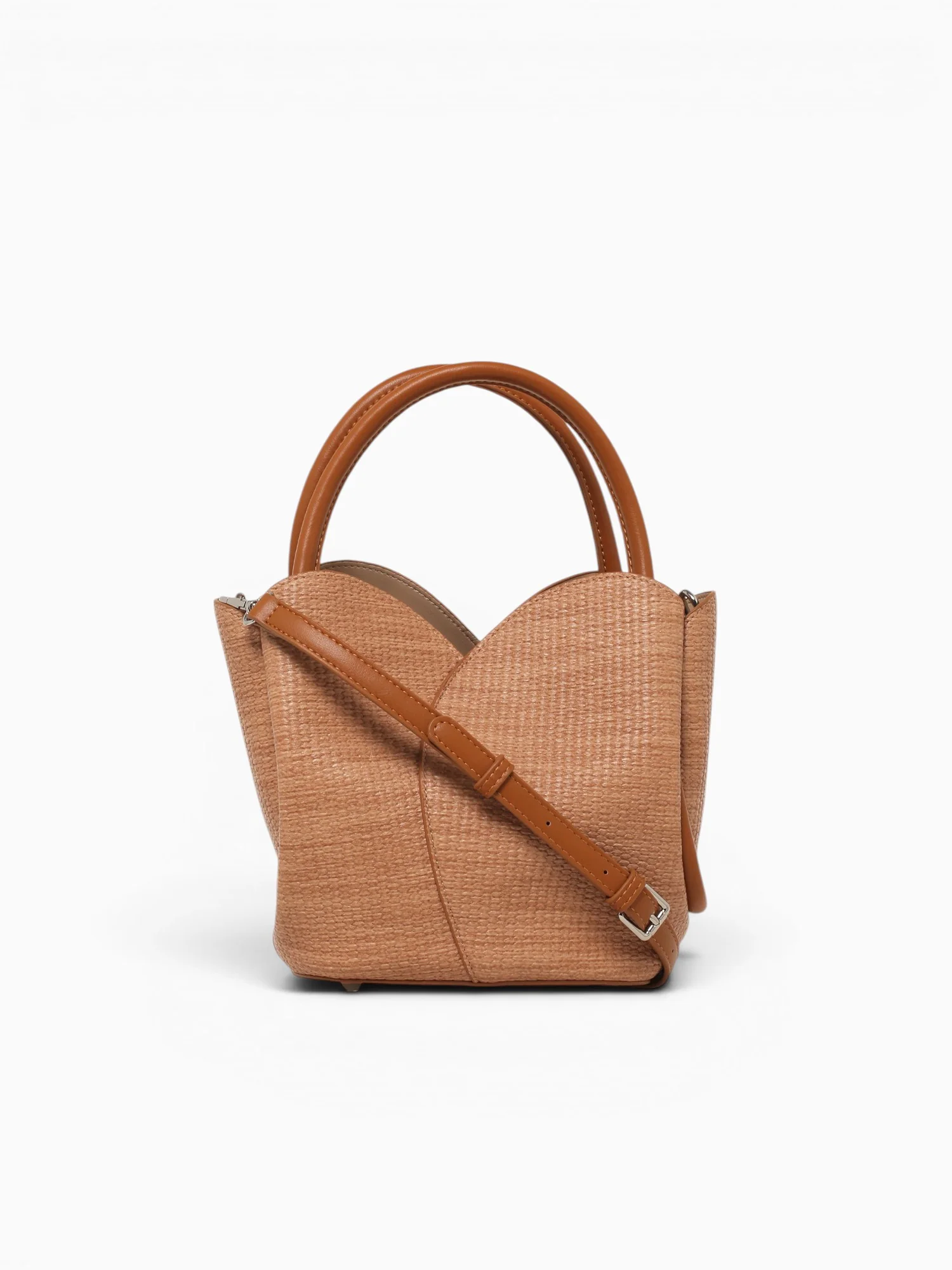 Tullip Raffia Top Handle Tan - Image 3