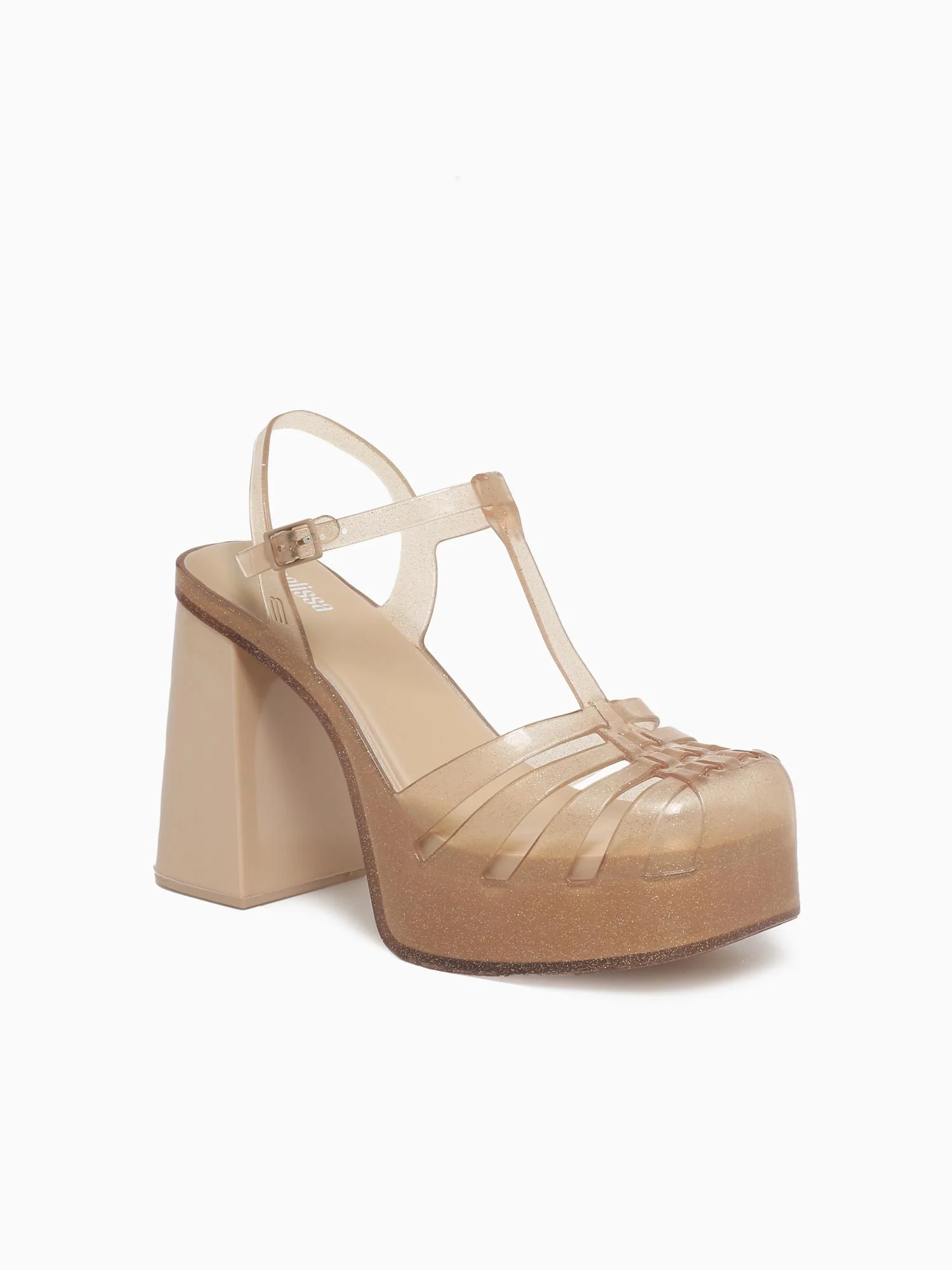 Party Heel Gold Glitter Jelly - Image 2