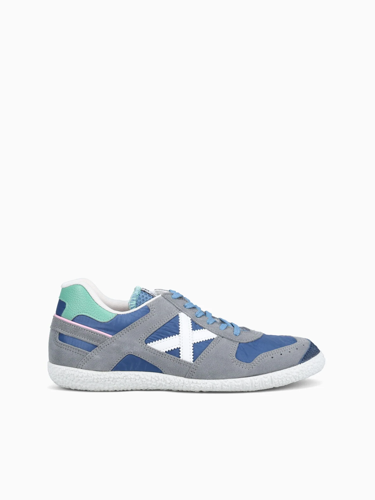 Goal Gris Azul Blanco suede Fabric