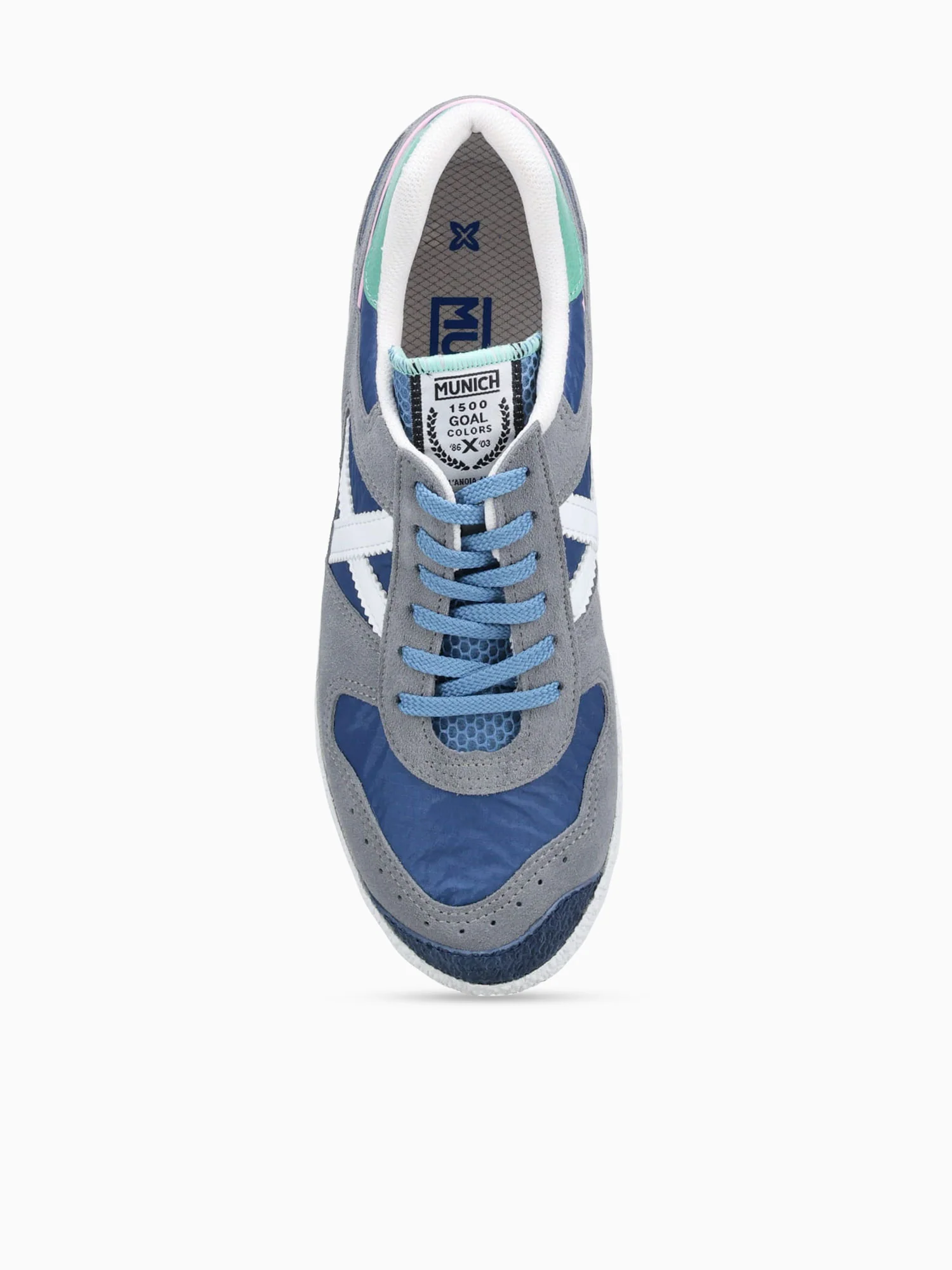 Goal Gris Azul Blanco suede Fabric - Image 4