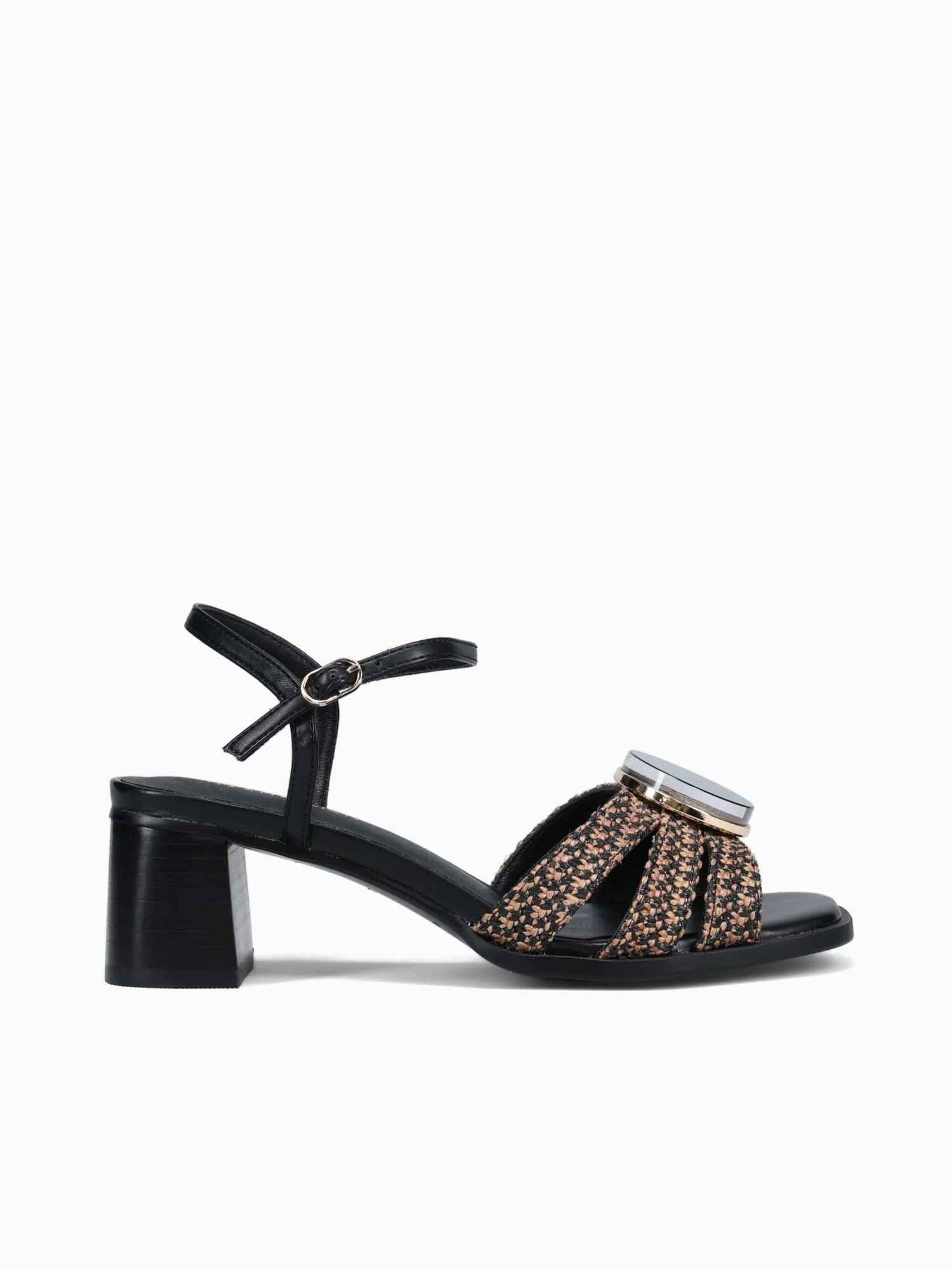 Carmen Negro Tan rafia Man made
