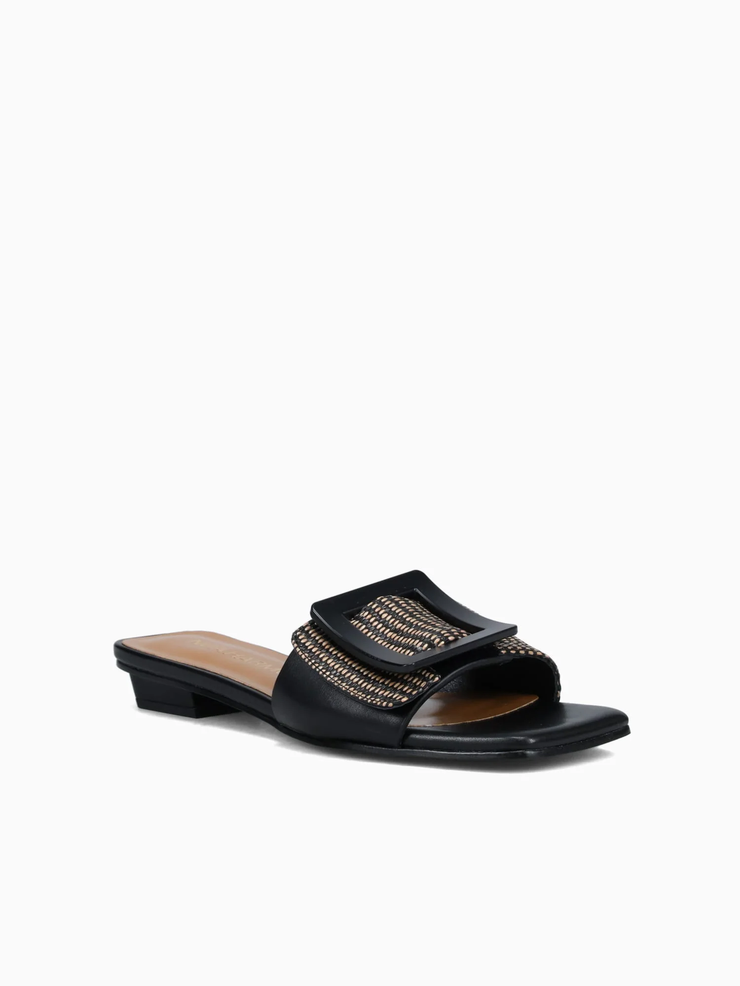 Elise Negro Cuero rafia - Image 2