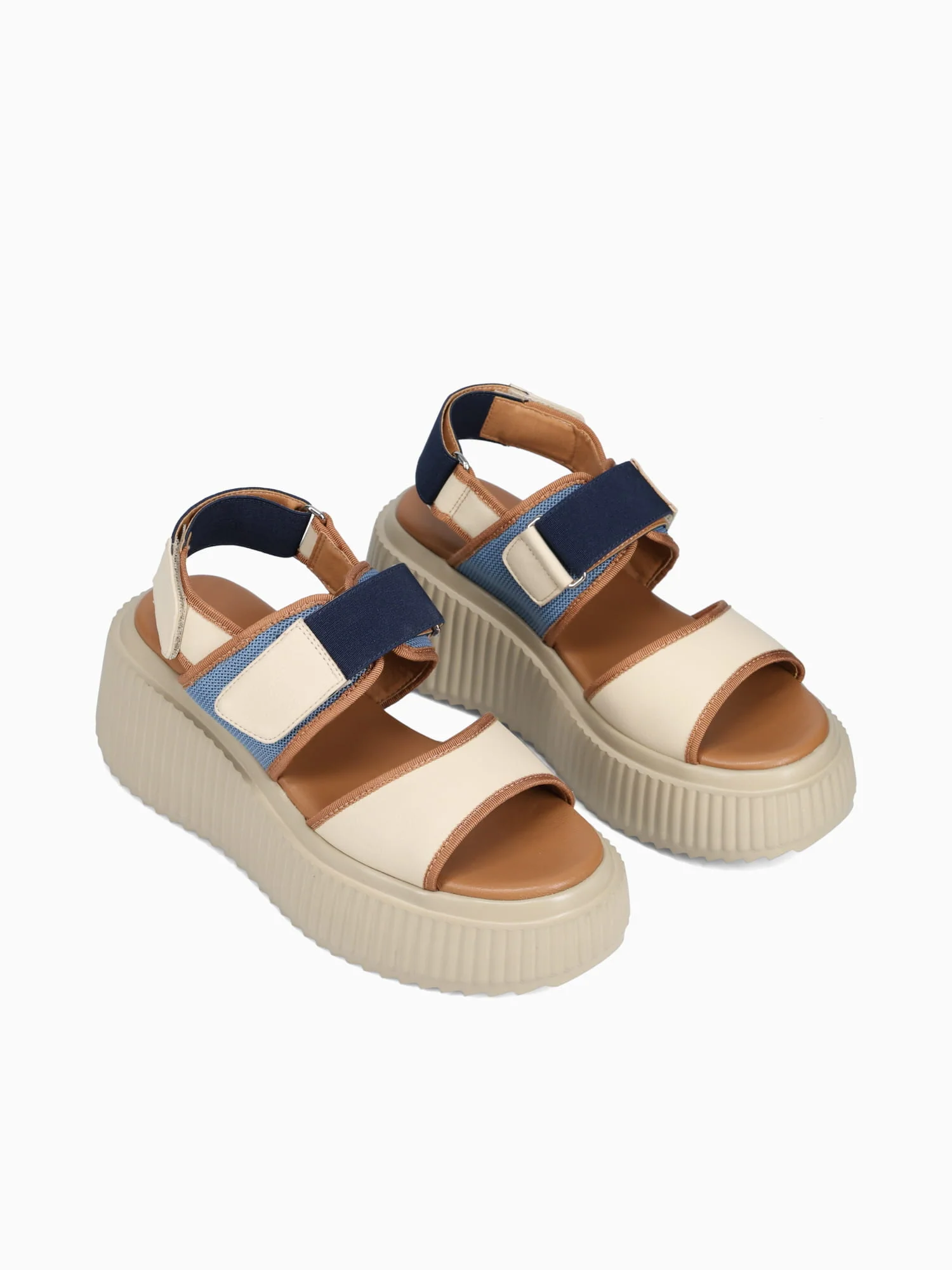 Sunny Beige Tan Azul leather Fabric - Image 3