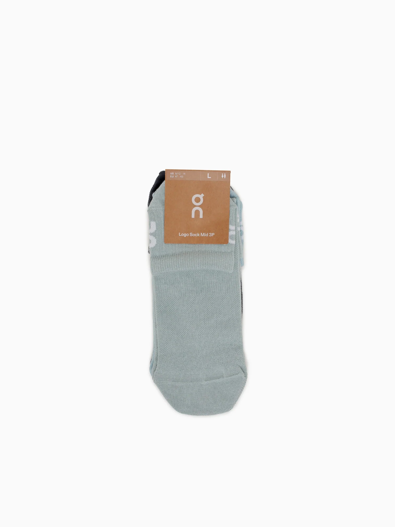 Logo Sock Mid 3p Wash Navy cotton - Image 2