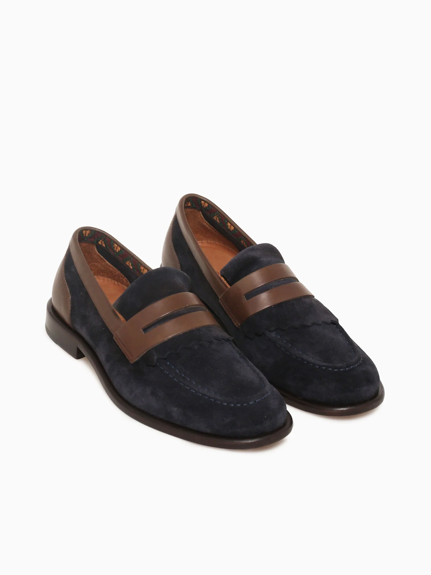 Raheem Navyblue Moca camurca Look - Image 5