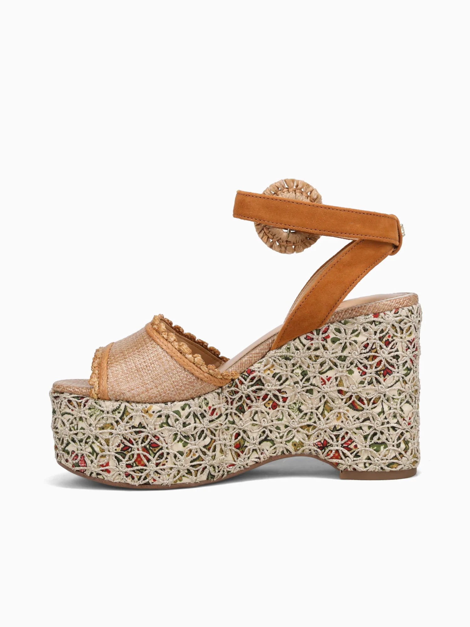 Amber Brown Tan raffia Crochet - Image 3