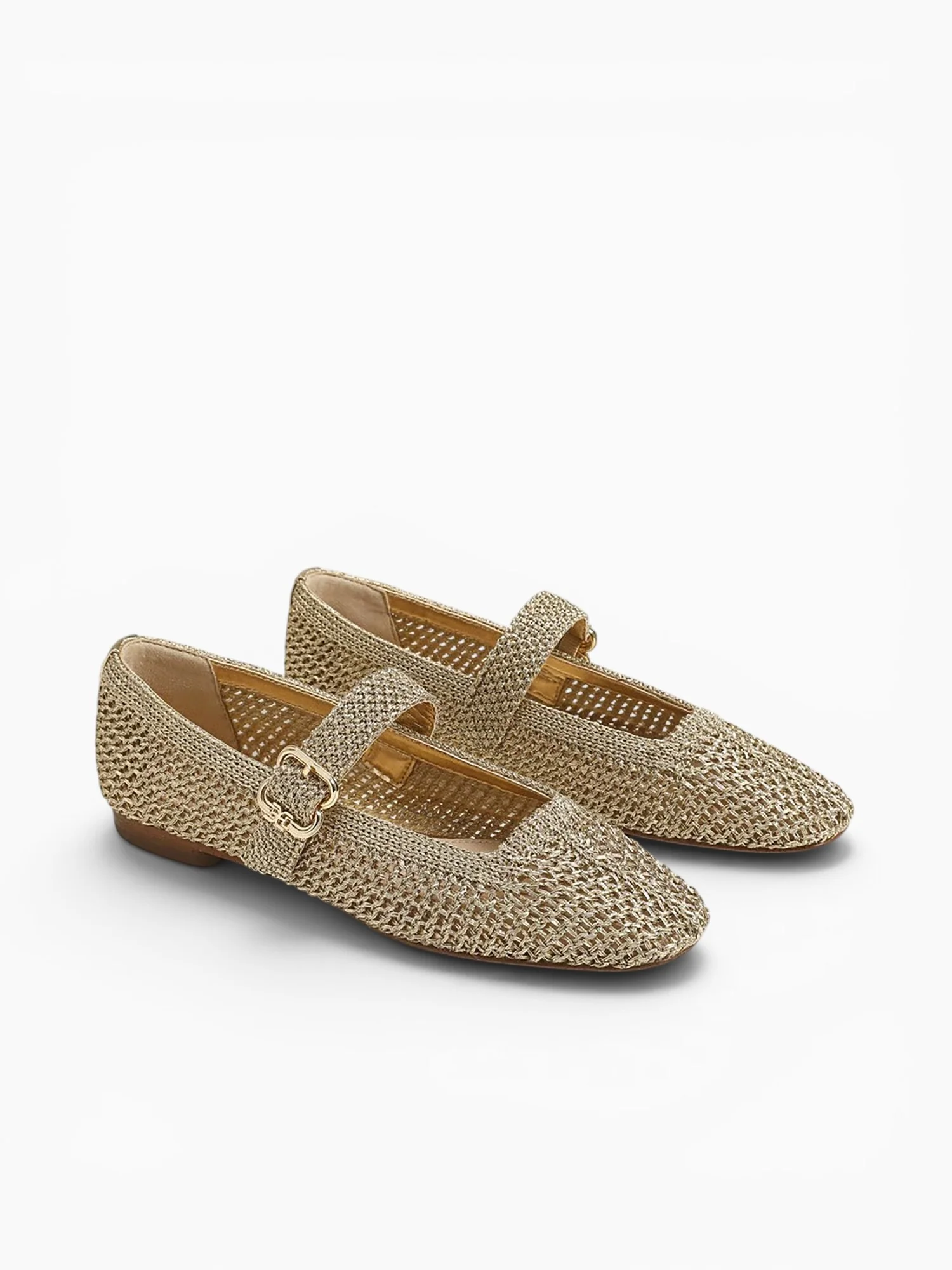 Michaela Knit Amber Gold Metallic Knit - Image 2
