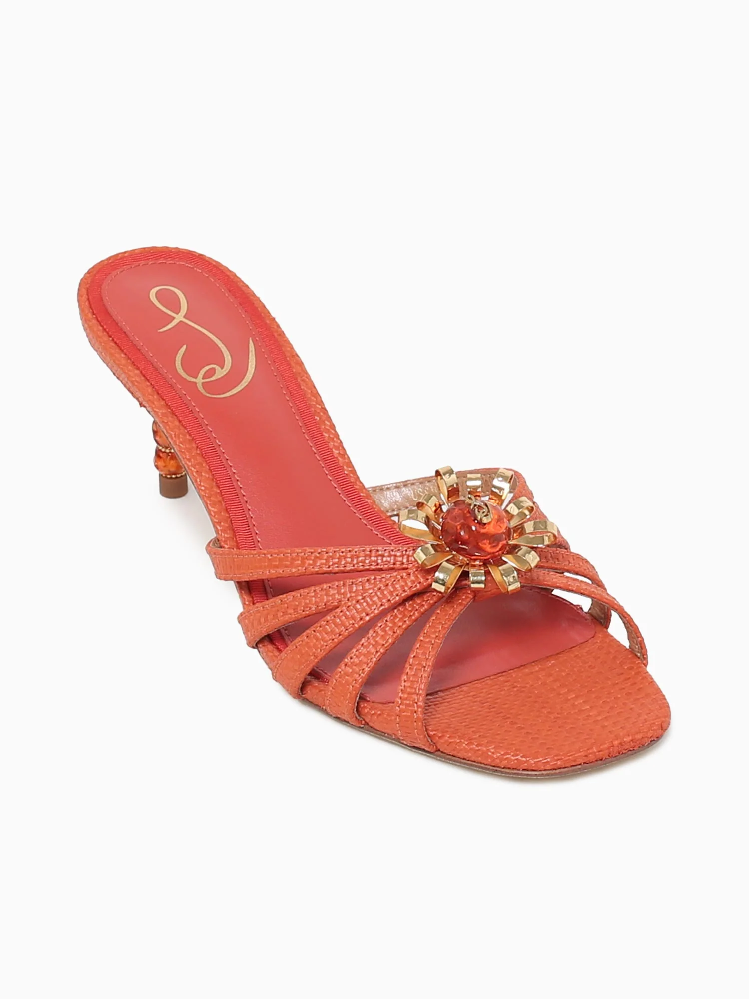Posey Terra Orange Raffia - Image 6
