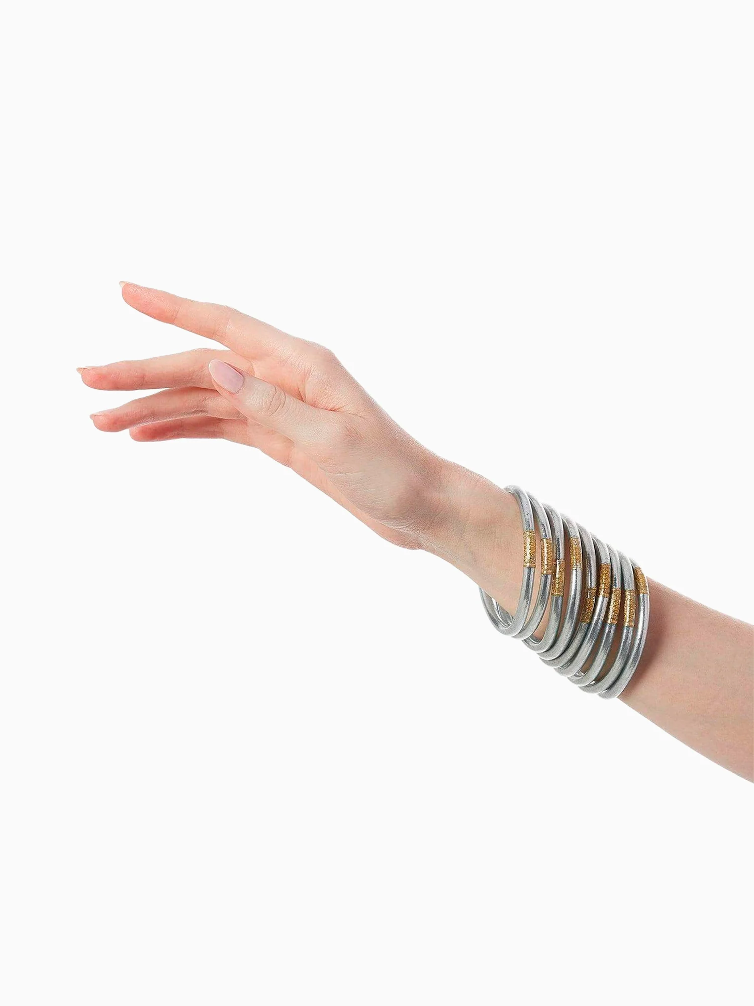 Silver All Weather Bangles (Set of 9) - Serenity Prayer - Image 3