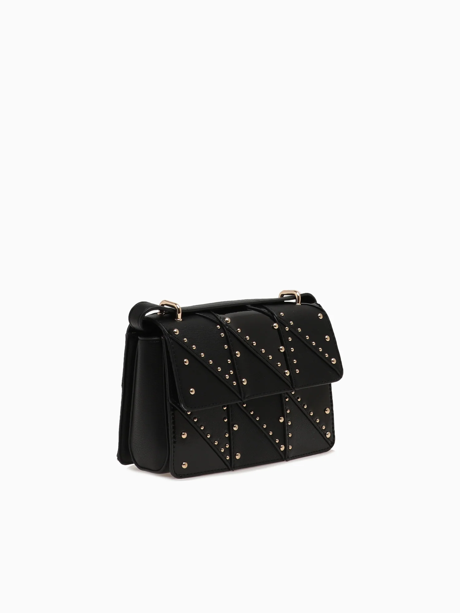 Srb26681 Patched Flap Bag Black Combo - Image 2