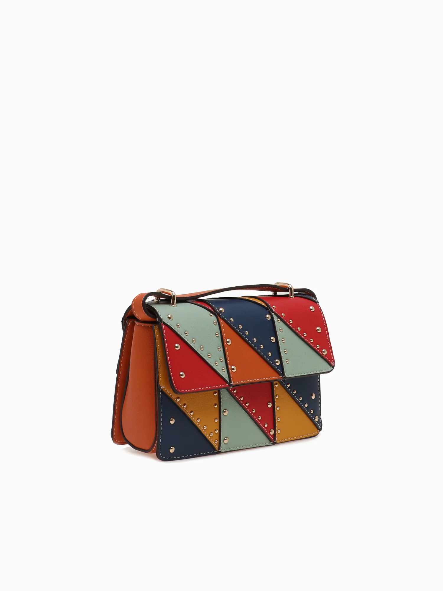 Srb26681 Patched Flap Bag Multi Bright - Image 2