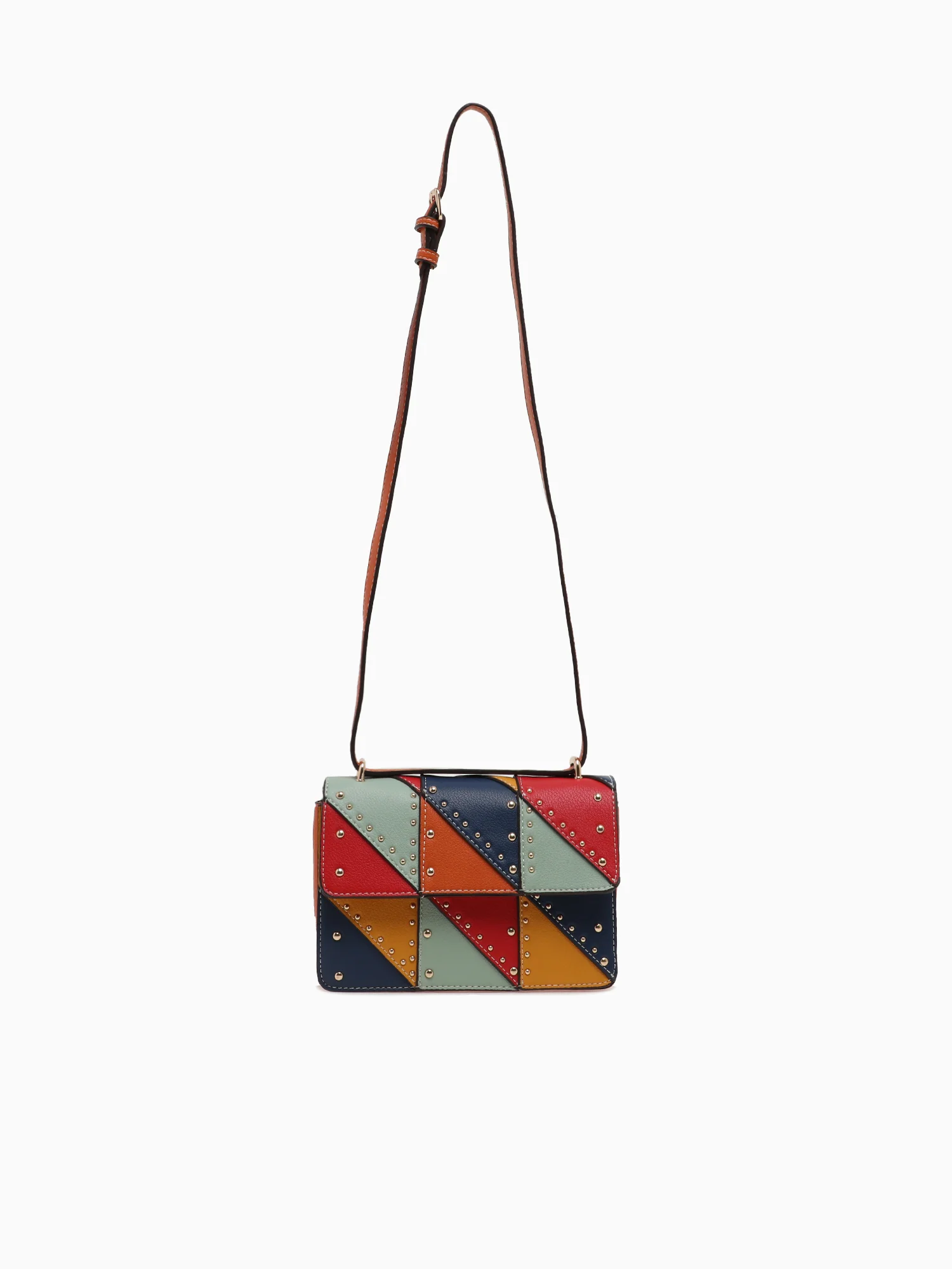 Srb26681 Patched Flap Bag Multi Bright - Image 3