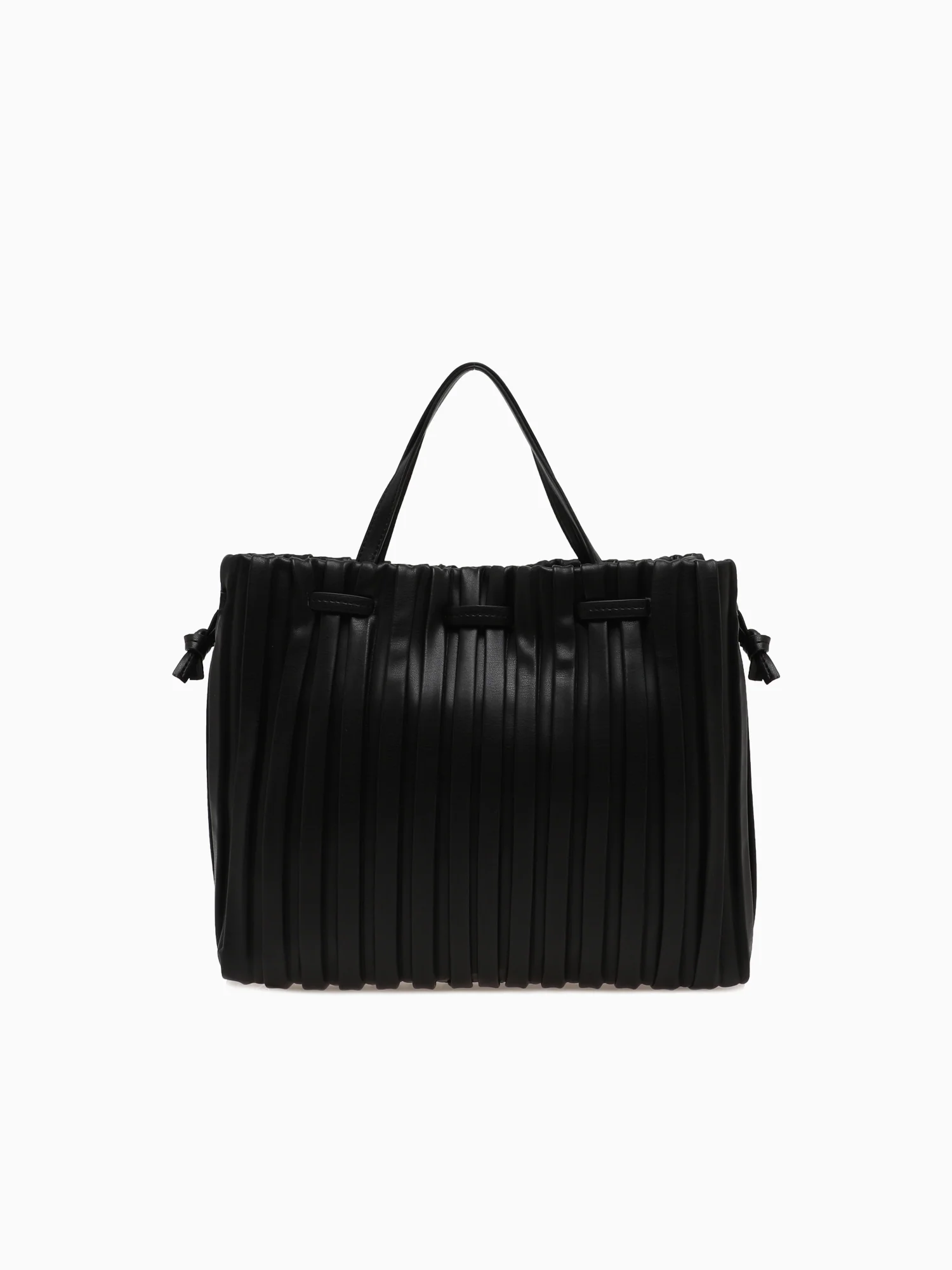 Srb26793 Pleated Shopper Black