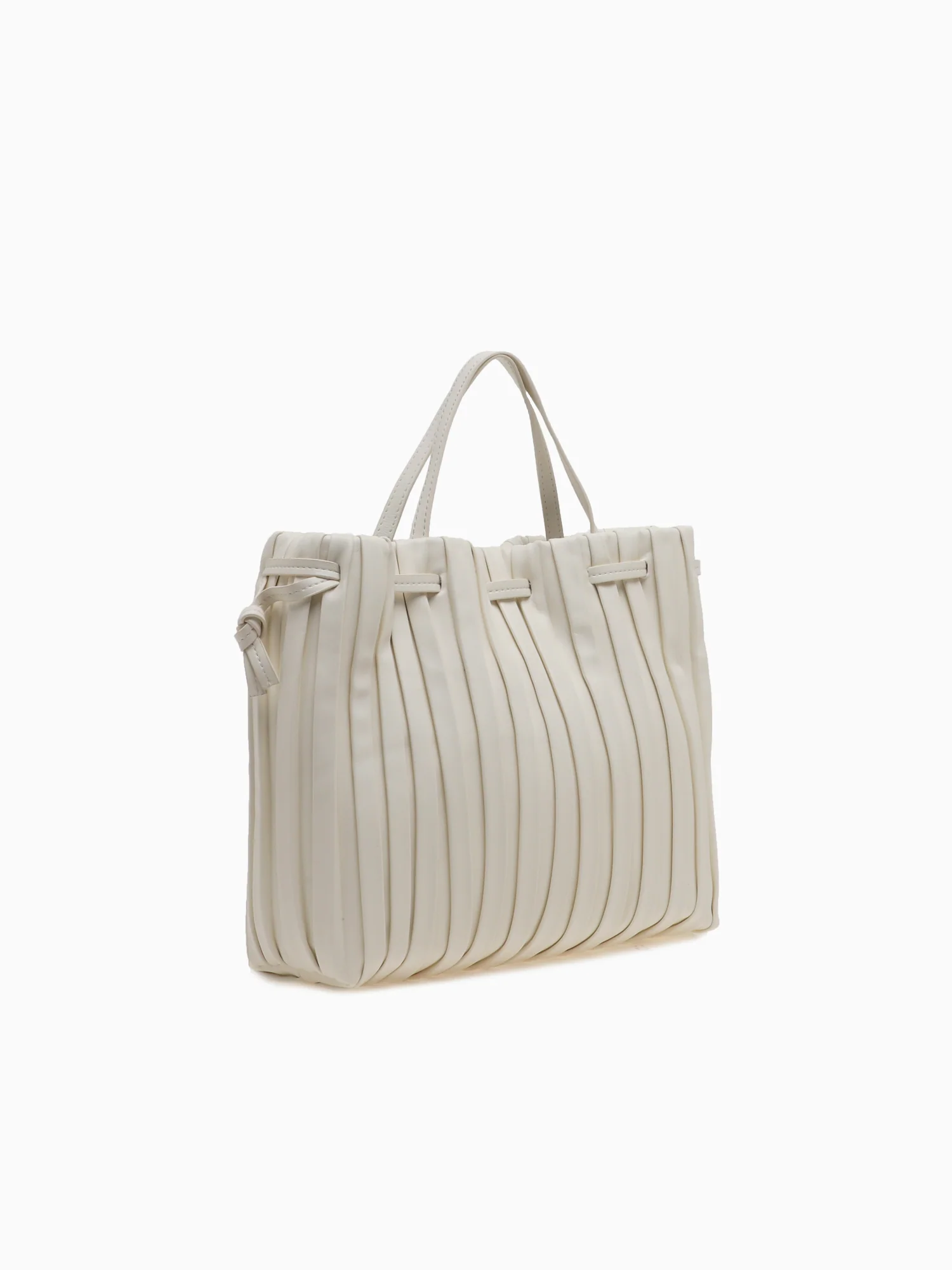 Srb26793 Pleated Shopper White - Image 2