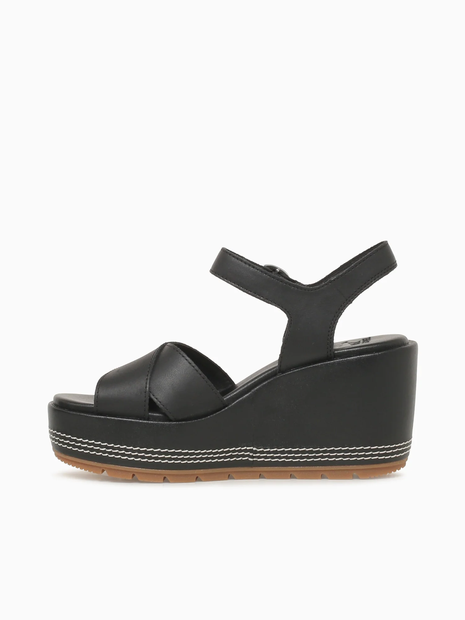 Sunpeak Wedge Ankle Strap Blk Gum lea - Image 3