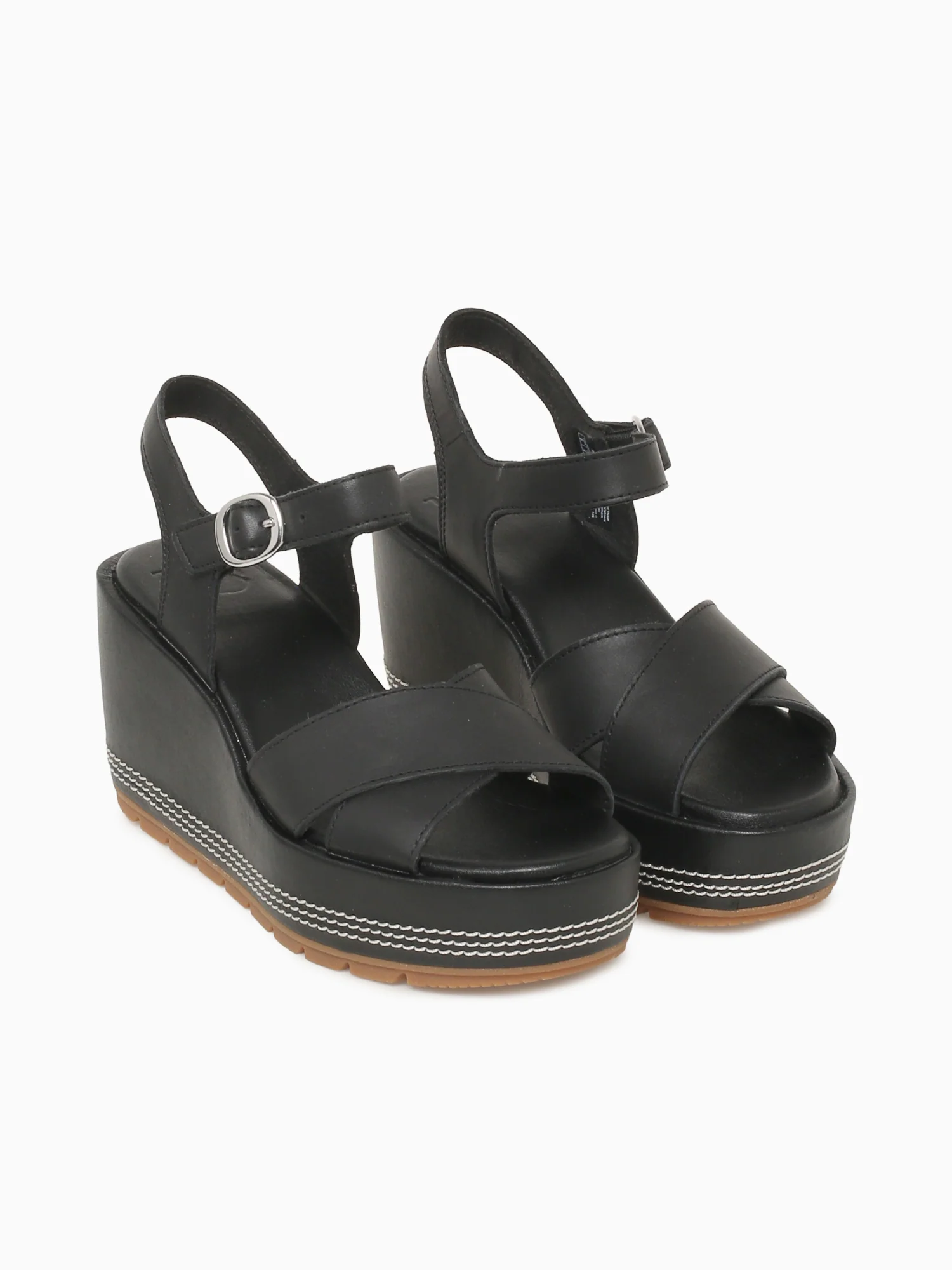Sunpeak Wedge Ankle Strap Blk Gum lea - Image 5