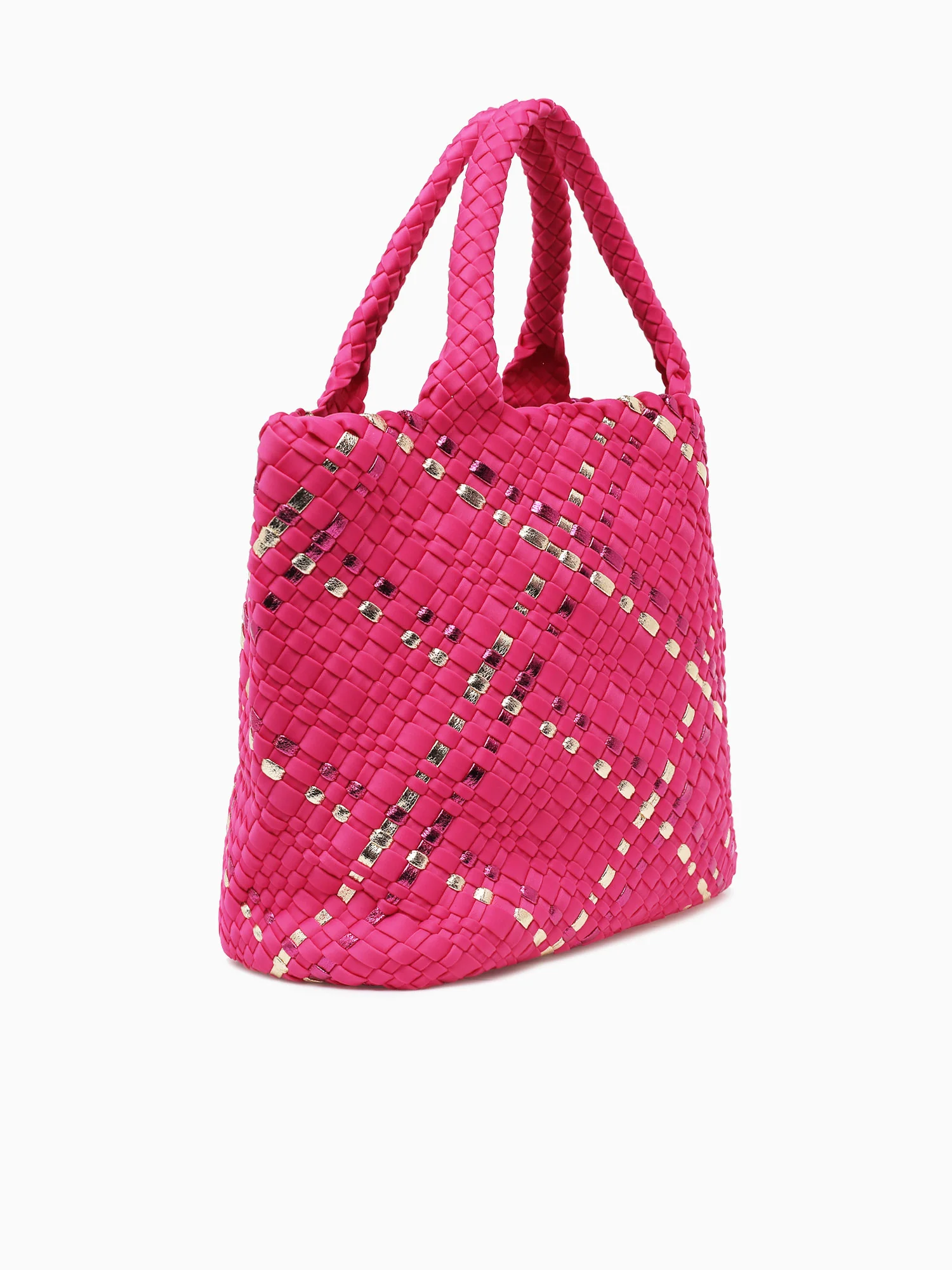 Woven Tote Fuschia - Image 2
